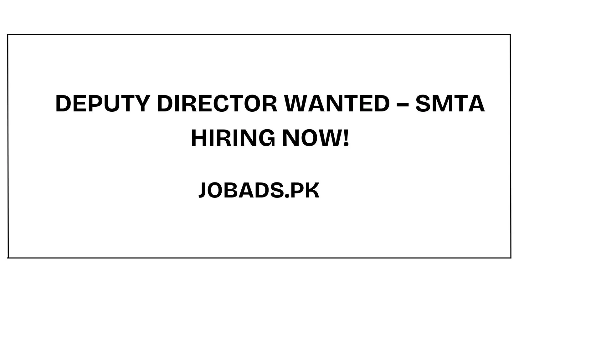 Deputy Director Wanted – SMTA Hiring Now!